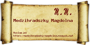 Medzihradszky Magdolna névjegykártya