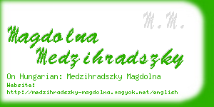 magdolna medzihradszky business card